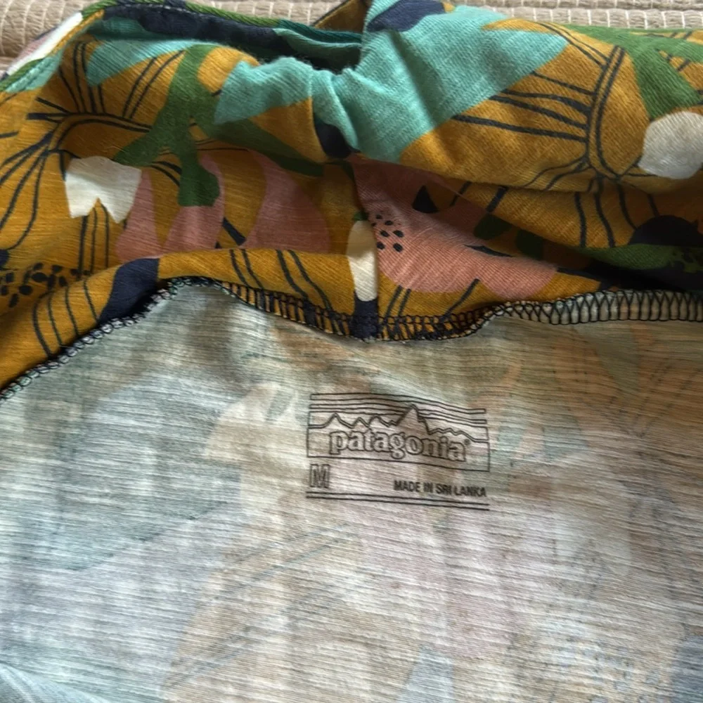 Patagonia Amber Dawn Dress Organic Cotton Wild Big Spanish blue women’s medium - Picture 7 of 11
